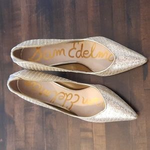 Sam Edelman Orella gold pumps